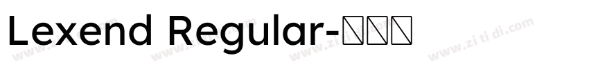 Lexend Regular字体转换